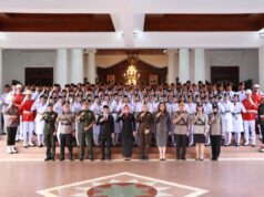 Jelang Hari Jadi Indonesia ke-78, Forkopimda Mojokerto Kukuhkan 80 Paskibraka