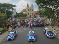 Pupuk Jiwa Nasionalisme, Polresta Malang Kota Ajak Pengendara Peringati Detik – detik Proklamasi Kemerdekaan RI
