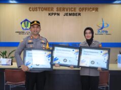 Polres Jember Raih Penghargaan Kinerja Satker Periode Semester I T.A. 2023 Oleh KPPN Jember