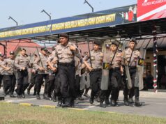 Persiapkan Personel Jelang Pemilu 2024, Polresta Mojokerto Gelar Gladi Sispamkota