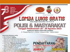 Meriahkan HUT ke-78 RI, Lemdiklat Polri Gelar Lomba Lukis