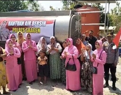 Langkah Polres Sragen Bantu Air Bersih Bagi Warga Sukodono Akibat Musim Kemarau