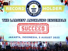 Polri dan Bhayangkari Ikut Andil Pecahkan Rekor Angklung Terbesar di Dunia