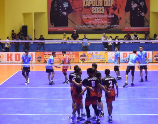 Tim Volley Ball Lampung Unggul Di Hari Pertama Kapolri Cup 2023
