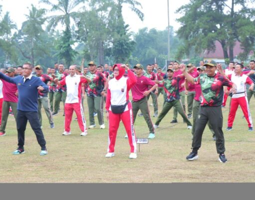 Berlangsung Meriah, TNI-Polri dan Pemerintah Daerah Gelar Olahraga Bersama