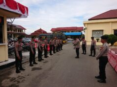 Asah Kemampuan, Personil Sat Samapta Polres Langsa latihan Jajar Kehormatan