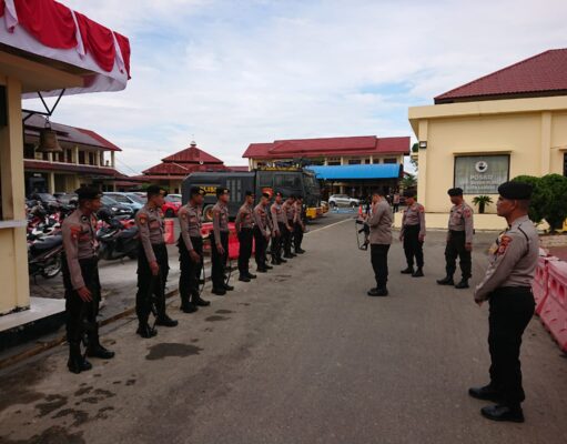 Asah Kemampuan, Personil Sat Samapta Polres Langsa latihan Jajar Kehormatan