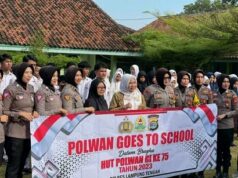 Sambut Hari Jadi Polwan Ke-75 Srikandi Polres Lampung Tengah Goes to School