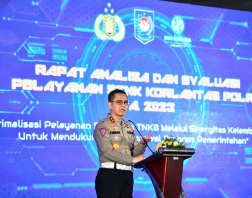 Hadiri Anev Pelayanan STNK, Kakorlantas: Sinkronisasi Data dan Konektivitas Pada Pembina Samsat
