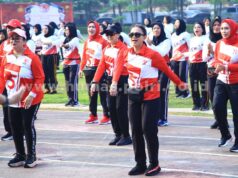 Jelang HUT Polwan ke 75, Ibu Asuh Polwan Gelar Olahraga Bersama
