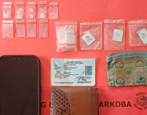 Seorang Warga Padang Ratu Diduga Pengedar Sabu Ditangkap Satresnarkoba Polres Tanggamus