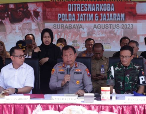 Operasi Tumpas Narkoba 2023, Polda Jatim Berhasil Amankan Tersangka Pengedar Jaringan Antar Pulau dan Provinsi