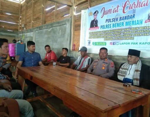 Polsek Bandar Polres Bener Meriah Gelar Jumat Curhat Di Kec.Bandar
