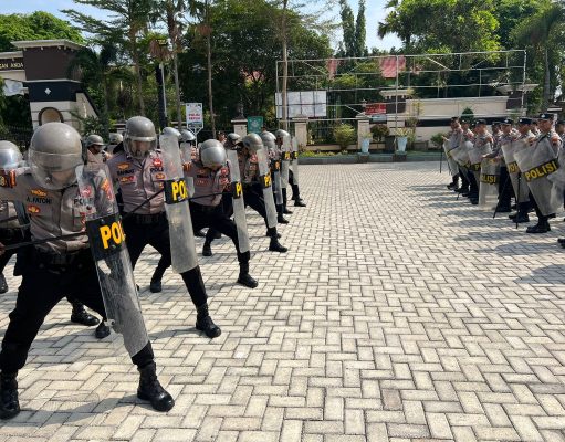 Giat Sat Samapta Polresta Pati Latih Pasukan Dalmas Jelang Pemilu 2024