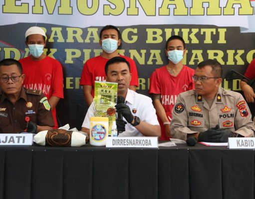 Lagi – Lagi Dit Resnarkoba Polda Jateng Musnahkan BB 5kg Sabu Dan Ganja 7kg Bukti Perang Lawan Narkoba