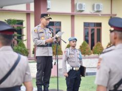 Kapolres Bireuen Gelar Upacara Sertijab Perwira Di Lapangan Mapolres Bireuen