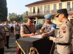 Upacara Sertijab Dalam Rangka Purna Tugas Perwira Digelar Polres Purbalingga