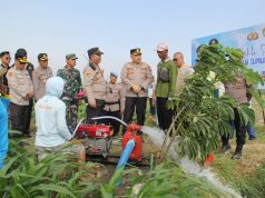 Polri Peduli, Polres Kediri Kota Sediakan Sumur Bor dan Mesin Pompa Air Untuk Kelompok Tani Sido Makmur