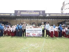 HUT Lantas ke 68, Polresta Mojokerto Ajak Anak Kenali Peraturan Lalu Lintas