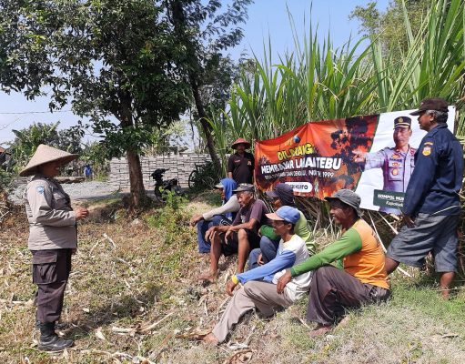 Polres Kediri Kota Patroli Persawahan Upaya Cegah Kebakaran Lahan