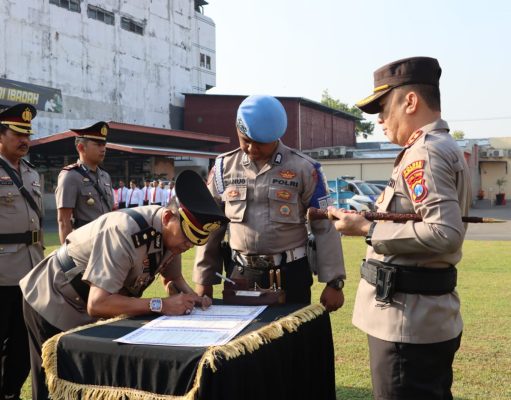 Pimpin Sertijab, Kapolresta Mojokerto Sampaikan Rasa Hormat dan Apresiasi Tinggi