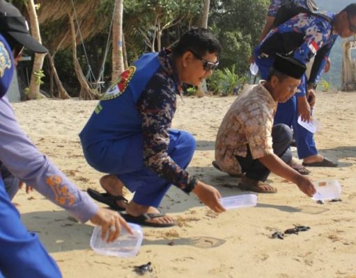 Balai Taman Nasional Karimunjawa Ajak Ditpolairud Polda Jateng Lepas Ratusan Penyu