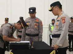 Polres Aceh Selatan Gelar Upacara Sertijab Perwiranya