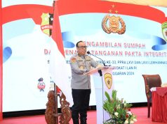 As SDM Polri Pimpin Pengambilan Sumpah dan Penandatanganan Pakta Integritas Seleksi Sespimti