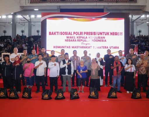 Wakapolri dan Kapolda Sumut Gelar Bakti Sosial Bagikan 5.000 Paket Sembako