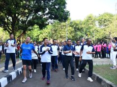 Korlantas Gelar Olahraga Bersama di HUT ke-68 Lalu Lintas Bhayangkara