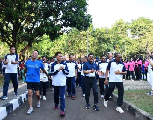 Korlantas Gelar Olahraga Bersama di HUT ke-68 Lalu Lintas Bhayangkara