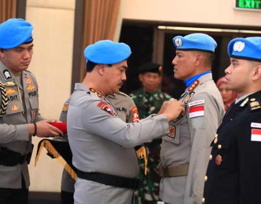 Wakapolri Pimpin Upacara Purna Tugas Kontingen Gharba Satgas FPU 4 Minusca