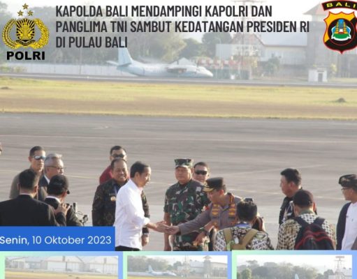 Kedatangan Presiden RI Bersama Kapolri Dan Panglima TNI Didampingi Kapolda Bali Selama Di Pulau Bali