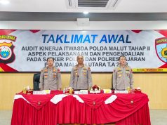 Kapolda Malut Buka Taklimat Audit Kinerja Tahap II Tahun 2023