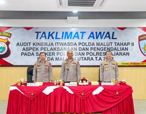 Kapolda Malut Buka Taklimat Audit Kinerja Tahap II Tahun 2023