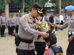 Pelatihan Patroli Reaksi Cepat (PRC) dan Pembaretan Bintara Remaja Resmi Ditutup Kapolresta Banyumas