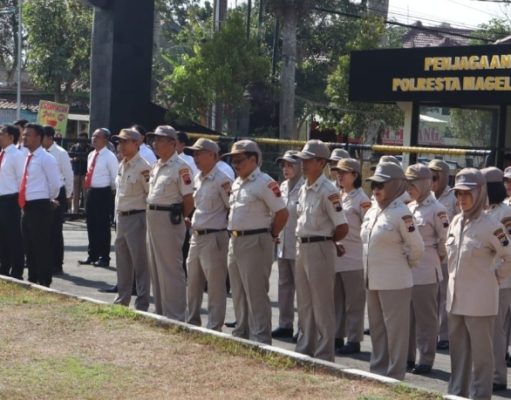 Kapolres Magelang Pimpin Upacara Kenaikan Pangkat ASN Polri