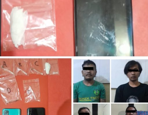 Empat Tersangka Jaringan Peredaran Narkoba Berhasil Diringkus Polresta Madiun