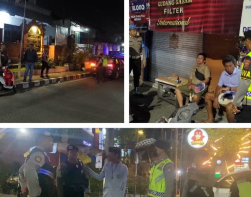 Antisipasi Munculnya Kejahatan Malam Hari, Polres Tabanan Gelar Patroli Malam