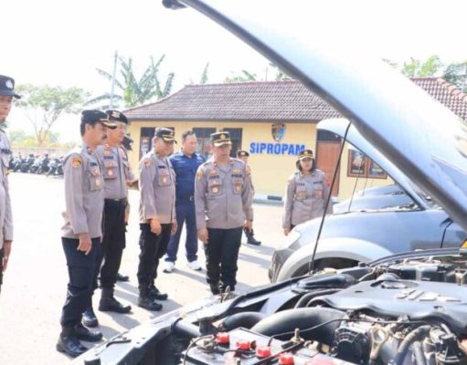 Dalam Rangka Ops Mantab Brata 2023, Polres Rembang Gelar Apel Pasukan Dan Kendaraan Dinas