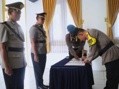 Polresta Tegal Gelar Sertijab 2 Kasat Dan Terima Pesan Dari Kapolres