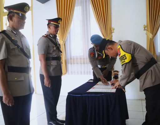 Polresta Tegal Gelar Sertijab 2 Kasat Dan Terima Pesan Dari Kapolres