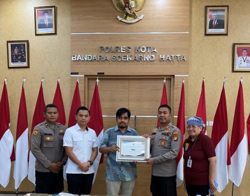 Polresta Bandara Soekarno-Hatta Mendapat Apresiasi dari Masyarakat Anti Fitnah Indonesia (Mafindo)