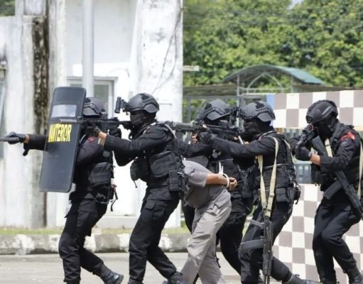 Pengamanan Kota Operasi Mantap Brata, Polres Aceh Barat Gelar Simulasi