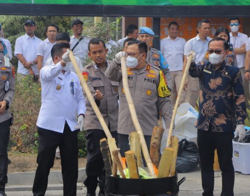 Polda Lampung Musnahkan Barang Bukti Narkoba Senilai Kurang Lebih 200 Miliar