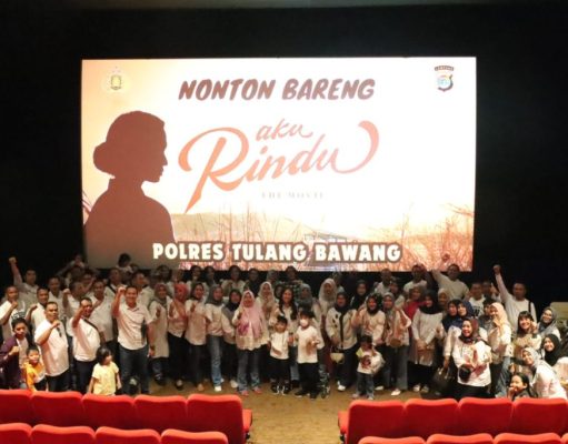 Polres Tulang Bawang Nobar “Aku Rindu”, AKBP Jibrael: “Ada Pesan Moral Untuk Bhayangkari”