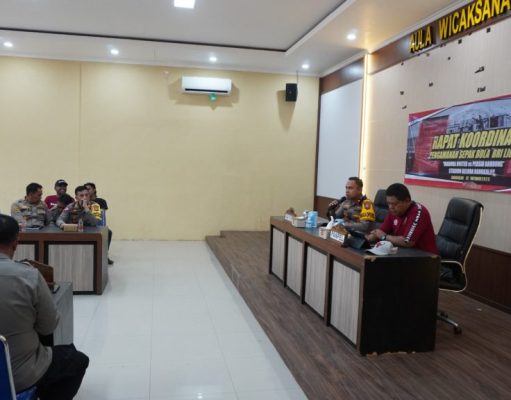 Polres Bangkalan Gelar Rapat Koordinasi Terbatas Jelang Laga Persib VS Madura United