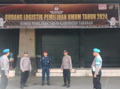 Giat Propam Polres Tabanan Cek Pengamanan Gudang Logistik Jelang Pemilu 2024