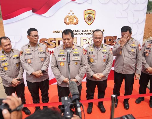 SSDM Polri Gelar Bakti Kemanusiaan, Tanam Pohon Serta Bangun Sekolah SMA Taruna Bhayangkara di Gunung Sindur Kota Bogor