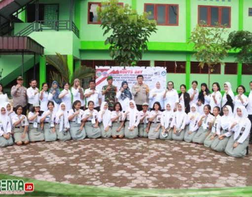 Giat Kapolres Simalungun Pimpin Police Goes To School Di SMK Negeri 3 Medan Km 10 Nagori